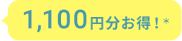 1,100円分お得！＊