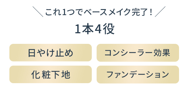 これ一つでベースメイク完了！1本4役