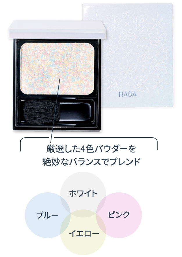 厳選した4色パウダーを絶妙なバランスでブレンド