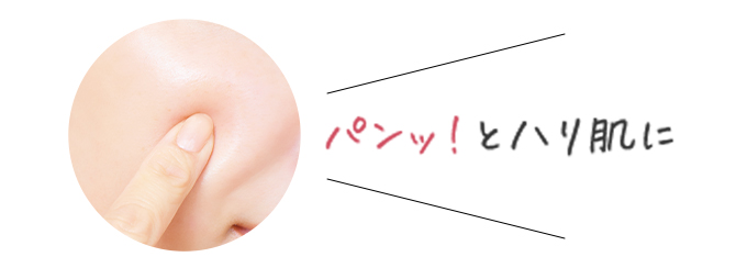 パンッとハリ肌に