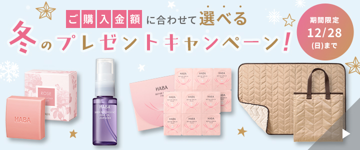 期間限定 12/28まで ご購入金額に合わせて選べる冬のプレゼントキャンペーン