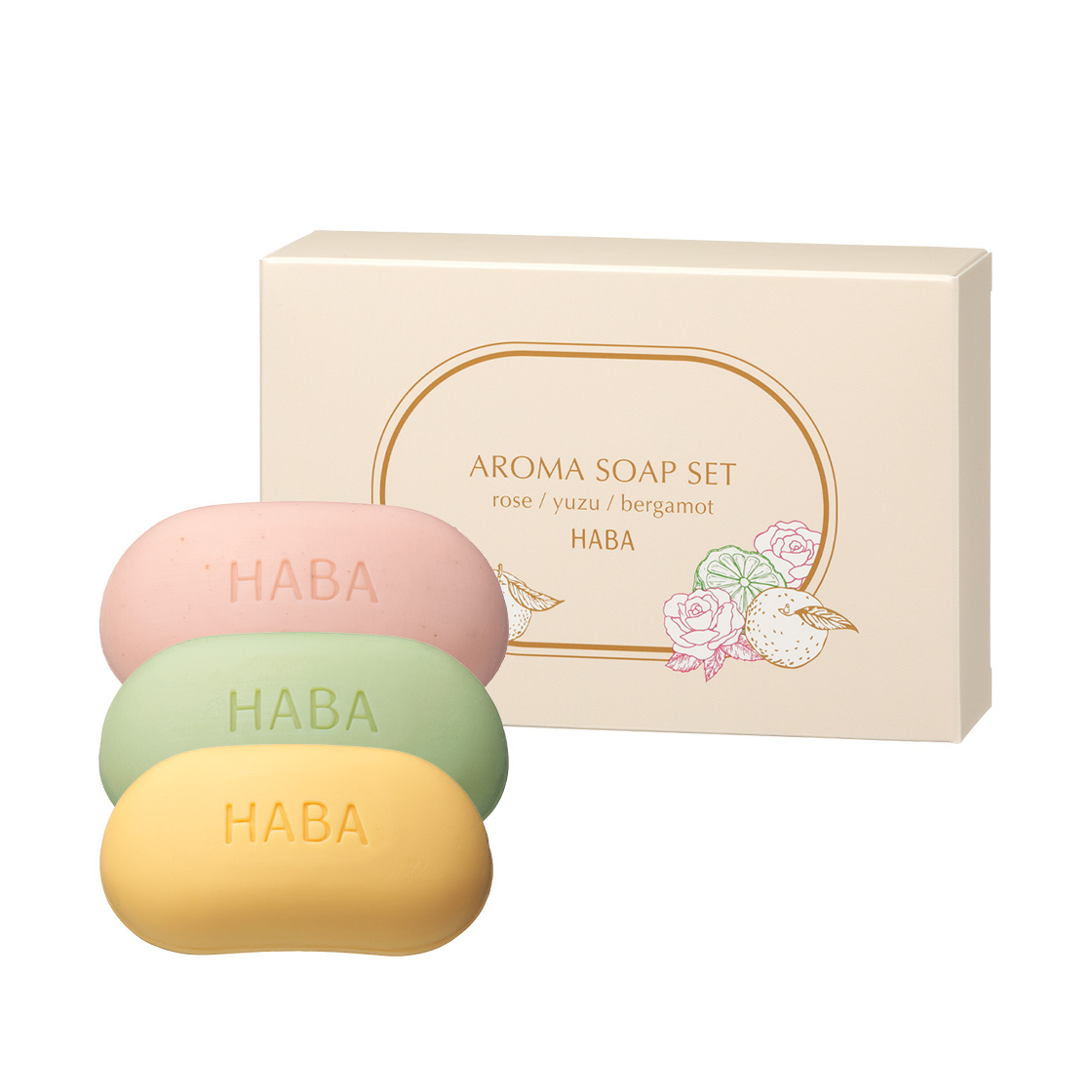 アロマソープセット(ローズ・ユズ・ベルガモット)